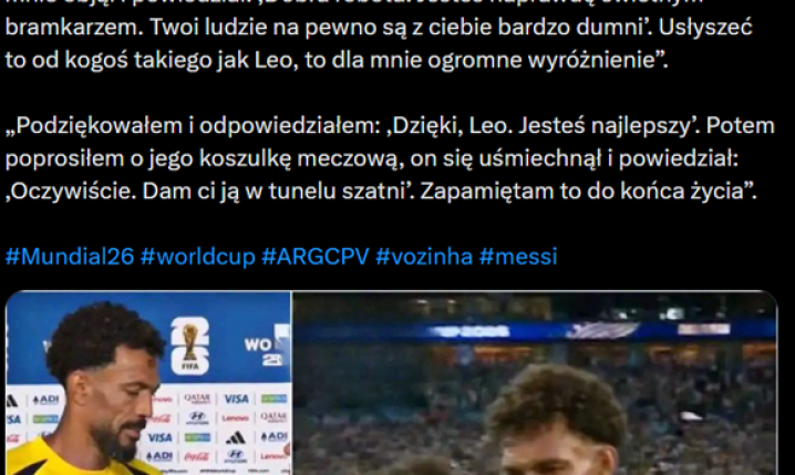 Oto co Leo Messi POWIEDZIAŁ DO VOZINHII zaraz po meczu!